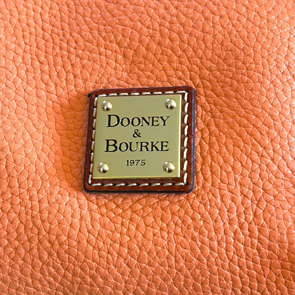 Dooney & Bourke Pebble Grain small Satchel purse Apricot pale pink RARE NWT - Picture 6 of 16